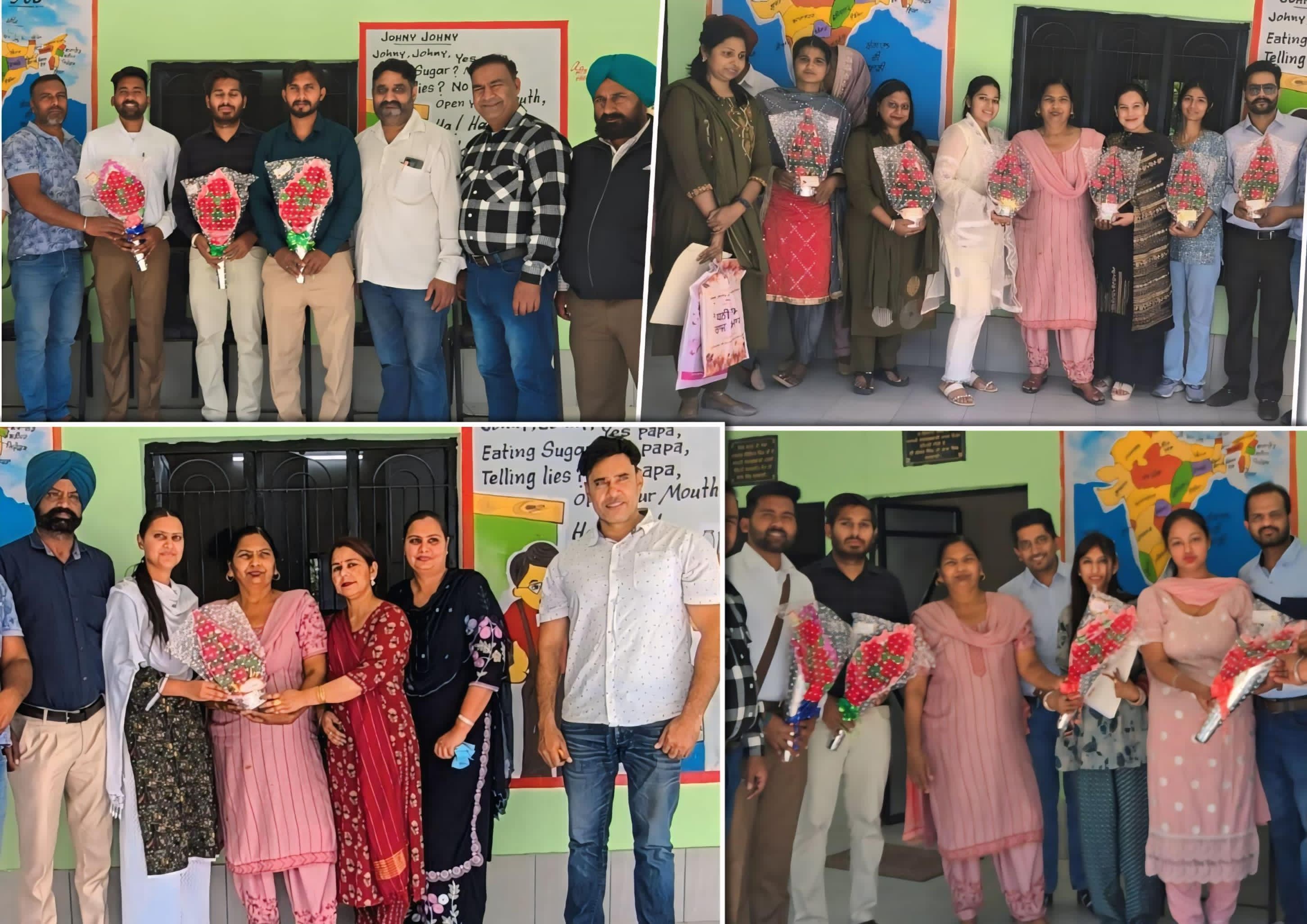 Newly appointed teachers were felicitated on assuming charge.